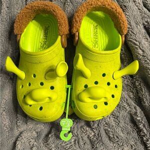 Crocs Kids Classic Shrek Clogs - Neon Green